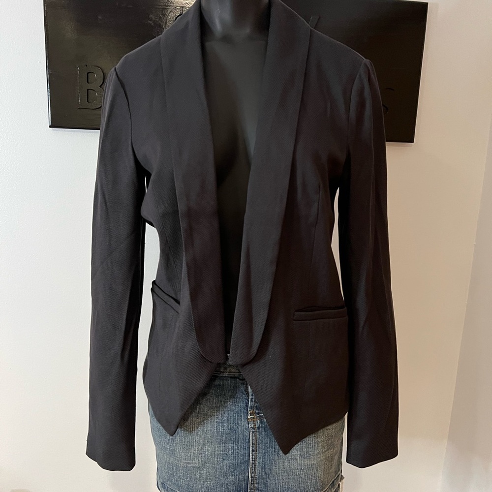 Charcoal open front blazer Small Bin M